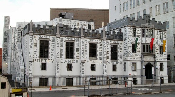 [Cathedral House, painted with names of arts]