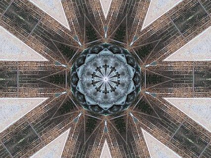 [Kaleidoscope view taken, if unrecognizably, from Lincoln statue]