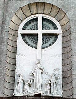 [Relief over main entrance to Sacred Heart of Vailsburg]