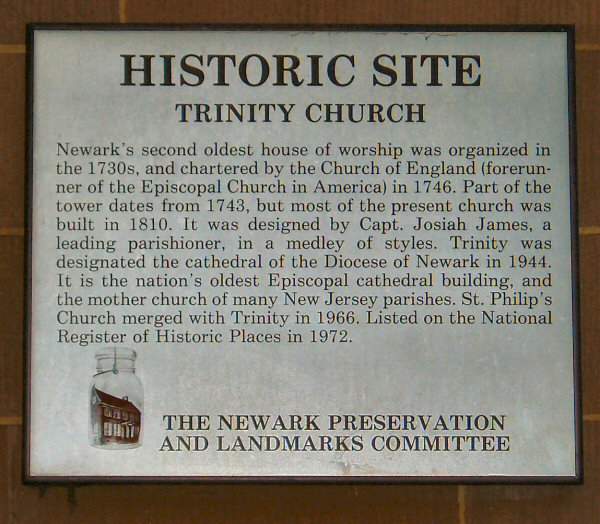 [Trinity Church historic plaque]