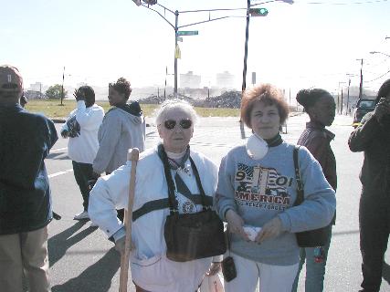 [Mother and sister after the demolition]