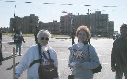 [My mother and sister before the demolition]