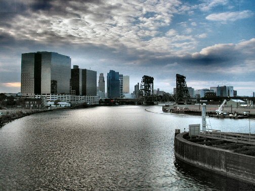[Slightly processed foto of view from the Jackson St Bridge]