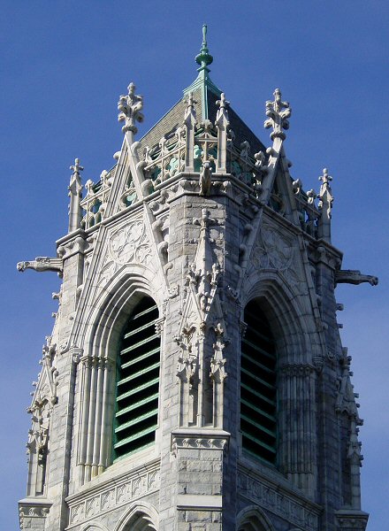 [Top of tower, Sacred Heart Cathedral]